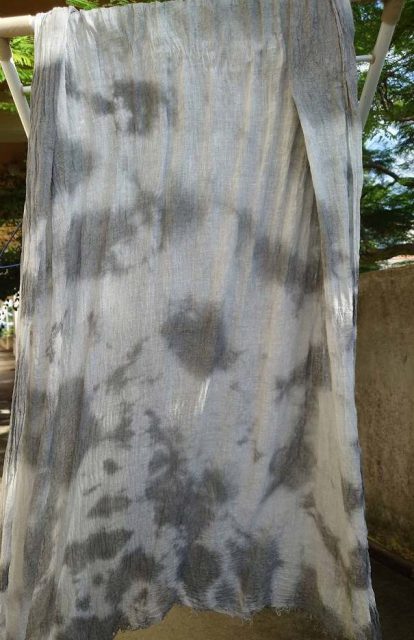 dyeing with Pineapple charcoal